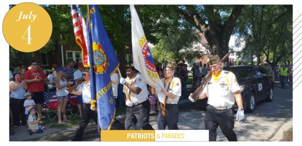 veterans marching, Field Club Parade Fourth of July Highlights