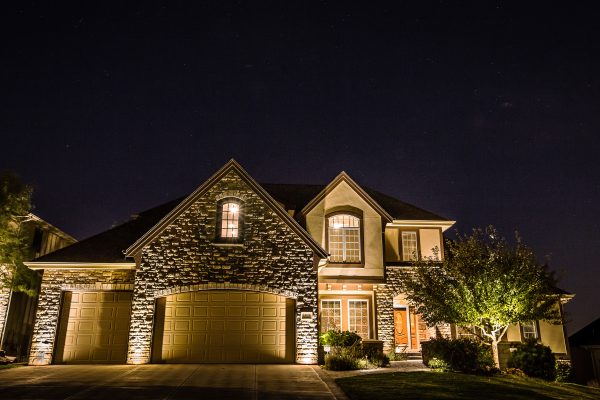 Home Exterior Lighting in Omaha, provided by Midwest Lightscaping