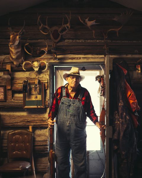 Dick Turpin at his cabin.