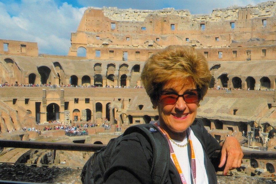 Ongert at the Colosseum. Photo provided by Sharon Ongert.