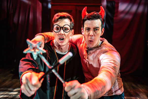 two actors onstage The Potted Potter