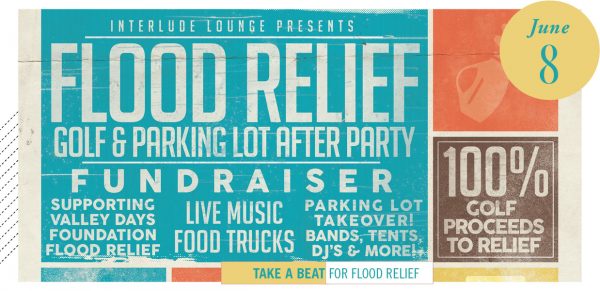 Interlude flood relief Fundraiser poster