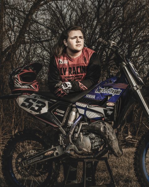 Haley LeClair with dirt bike 