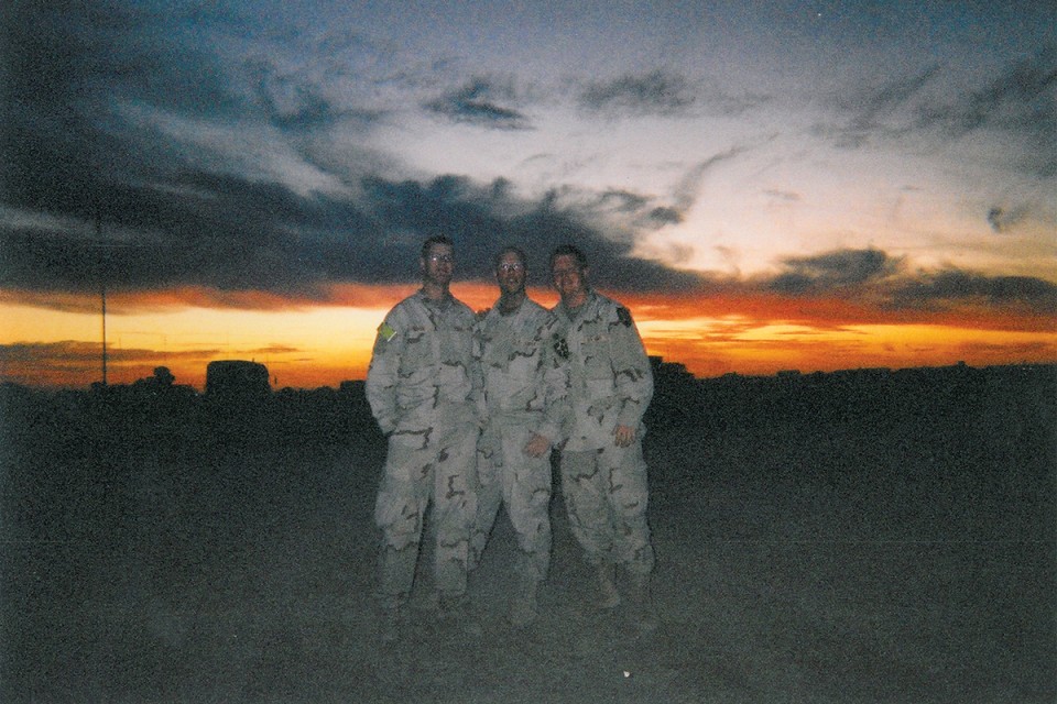 From left Specialist Mower Specialist Crumpacker and Specialist Hausman 19 in Samarra Iraq 2003 The photo was taken the day after the horrific Stryker accident that killed three soldiers Photo provided by Jacob Hausman