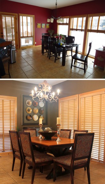 Before & After of the Dinette.